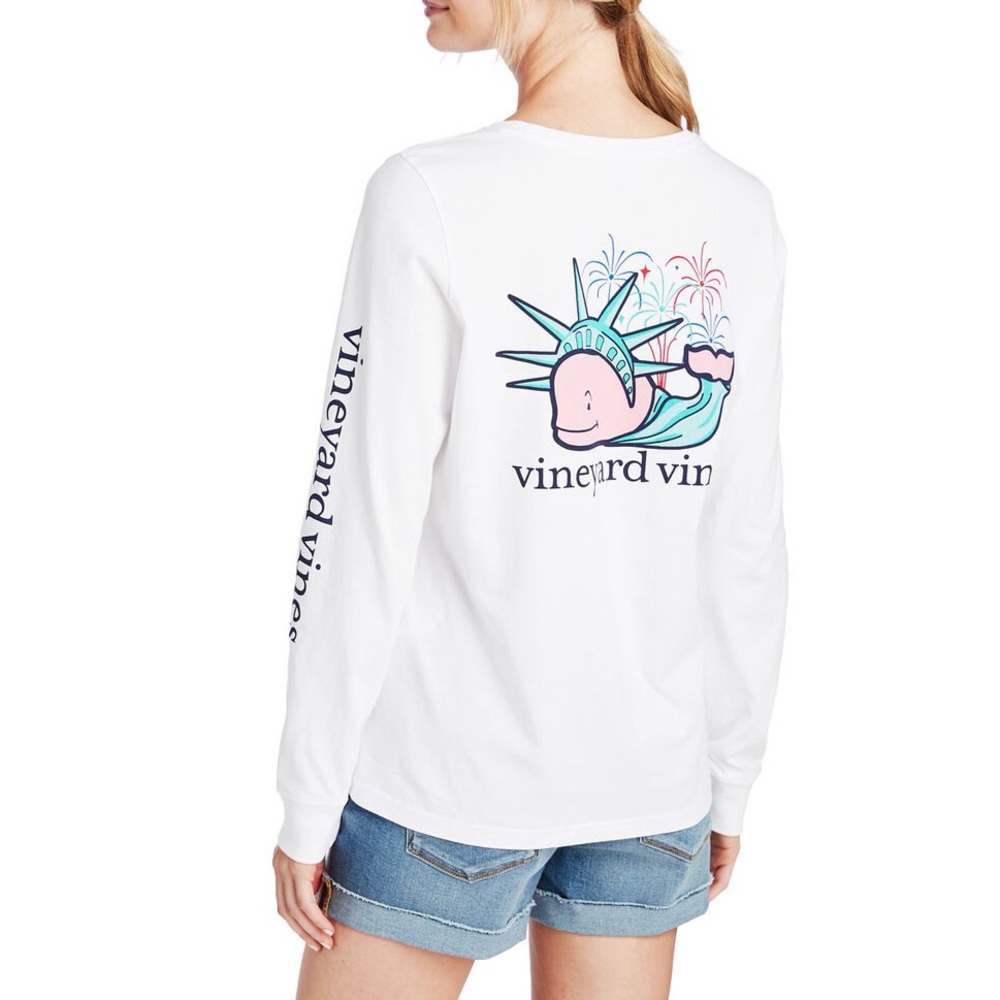 Vineyard Vines White Long-Sleeve Graphic Tee